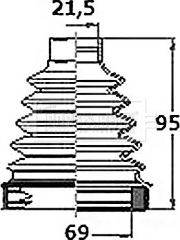 Borg & Beck BCB6155 - Пыльник, приводной вал autospares.lv