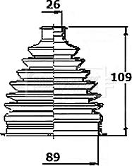 Borg & Beck BCB6150 - Пыльник, приводной вал autospares.lv