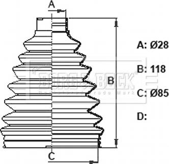 Borg & Beck BCB6163 - Пыльник, приводной вал autospares.lv