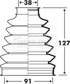 Borg & Beck BCB6102 - Пыльник, приводной вал autospares.lv