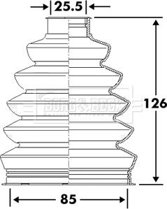 Borg & Beck BCB6114 - Пыльник, приводной вал autospares.lv