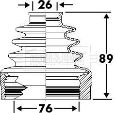 Borg & Beck BCB6112 - Пыльник, приводной вал autospares.lv