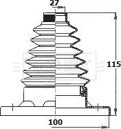 Borg & Beck BCB6134 - Пыльник, приводной вал autospares.lv