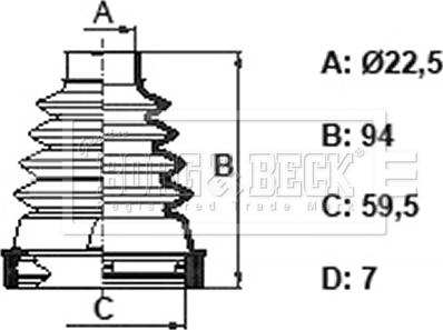 Borg & Beck BCB6399 - Пыльник, приводной вал autospares.lv