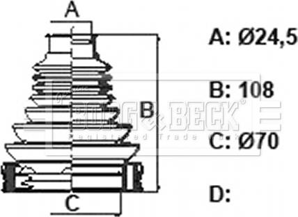 Borg & Beck BCB6396 - Пыльник, приводной вал autospares.lv