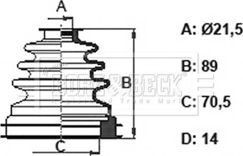 Borg & Beck BCB6357 - Пыльник, приводной вал autospares.lv