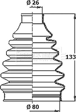 Borg & Beck BCB6367 - Пыльник, приводной вал autospares.lv