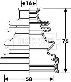 Borg & Beck BCB6302 - Пыльник, приводной вал autospares.lv