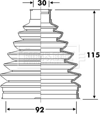 Borg & Beck BCB6315 - Пыльник, приводной вал autospares.lv