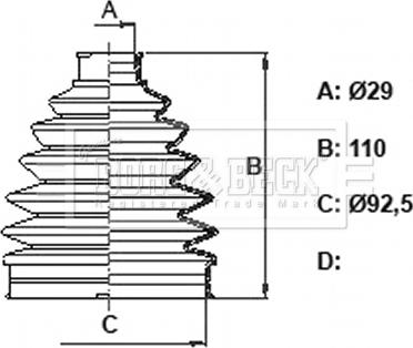 Borg & Beck BCB6380 - Пыльник, приводной вал autospares.lv