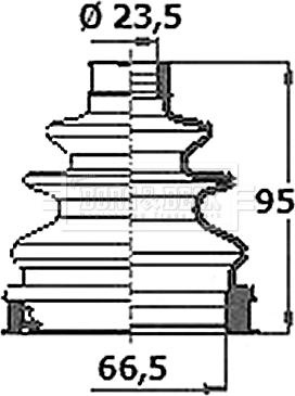 Borg & Beck BCB6388 - Пыльник, приводной вал autospares.lv