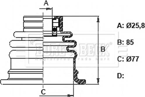 Borg & Beck BCB6327 - Пыльник, приводной вал autospares.lv