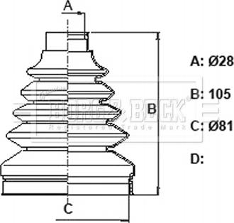 Borg & Beck BCB6377 - Пыльник, приводной вал autospares.lv