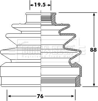 Borg & Beck BCB6294 - Пыльник, приводной вал autospares.lv