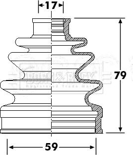 Borg & Beck BCB6293 - Пыльник, приводной вал autospares.lv