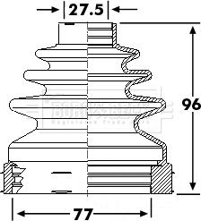 Borg & Beck BCB6244 - Пыльник, приводной вал autospares.lv