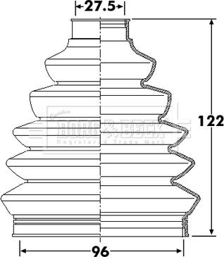 Borg & Beck BCB6248 - Пыльник, приводной вал autospares.lv