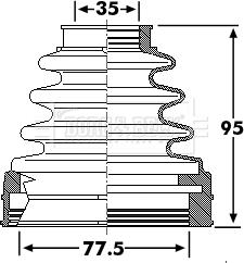 Borg & Beck BCB6243 - Пыльник, приводной вал autospares.lv