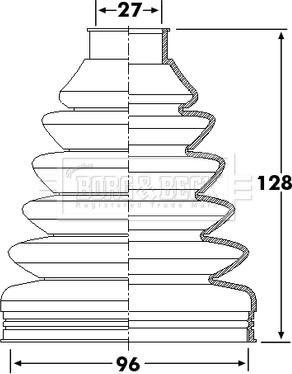 Borg & Beck BCB6255 - Пыльник, приводной вал autospares.lv