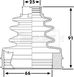 Borg & Beck BCB6265 - Пыльник, приводной вал autospares.lv