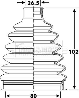 Borg & Beck BCB6280 - Пыльник, приводной вал autospares.lv