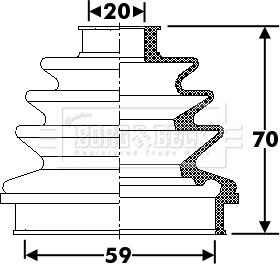 Borg & Beck BCB6281 - Пыльник, приводной вал autospares.lv