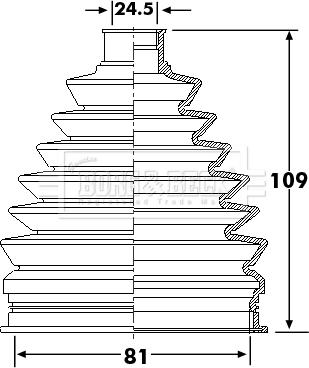 Borg & Beck BCB6234 - Пыльник, приводной вал autospares.lv