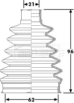 Borg & Beck BCB6225 - Пыльник, приводной вал autospares.lv