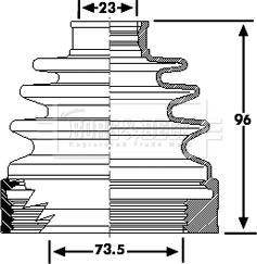 Borg & Beck BCB6222 - Пыльник, приводной вал autospares.lv