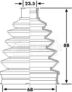 Borg & Beck BCB6270 - Пыльник, приводной вал autospares.lv