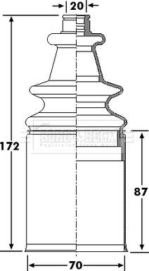 Borg & Beck BCB6271 - Пыльник, приводной вал autospares.lv