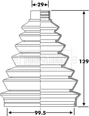 Borg & Beck BCB6278 - Пыльник, приводной вал autospares.lv