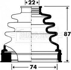 Borg & Beck BCB2904 - Пыльник, приводной вал autospares.lv