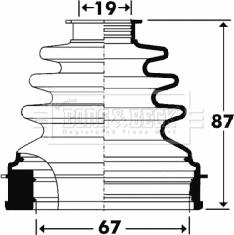 Borg & Beck BCB2901 - Пыльник, приводной вал autospares.lv