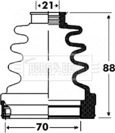 Borg & Beck BCB2918 - Пыльник, приводной вал autospares.lv