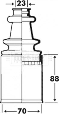 Borg & Beck BCB2913 - Пыльник, приводной вал autospares.lv