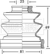 Borg & Beck BCB2458 - Пыльник, приводной вал autospares.lv