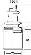 Borg & Beck BCB2547 - Пыльник, приводной вал autospares.lv