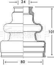 Borg & Beck BCB2651 - Пыльник, приводной вал autospares.lv