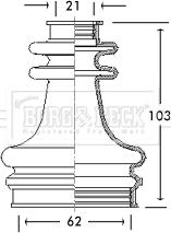 Borg & Beck BCB2670 - Пыльник, приводной вал autospares.lv