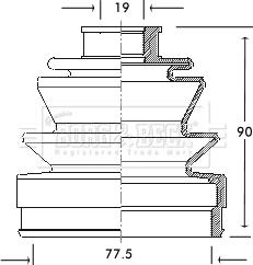 Borg & Beck BCB2048 - Пыльник, приводной вал autospares.lv