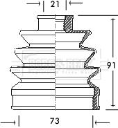 Borg & Beck BCB2056 - Пыльник, приводной вал autospares.lv