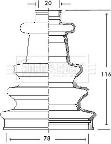 Borg & Beck BCB2080 - Пыльник, приводной вал autospares.lv