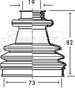 Borg & Beck BCB2151 - Пыльник, приводной вал autospares.lv