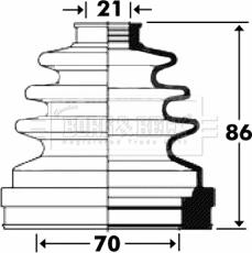 Borg & Beck BCB2899 - Пыльник, приводной вал autospares.lv