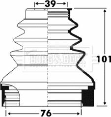 Borg & Beck BCB2890 - Пыльник, приводной вал autospares.lv