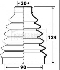 Borg & Beck BCB2898 - Пыльник, приводной вал autospares.lv