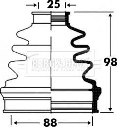 Borg & Beck BCB2849 - Пыльник, приводной вал autospares.lv