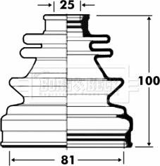 Borg & Beck BCB2845 - Пыльник, приводной вал autospares.lv