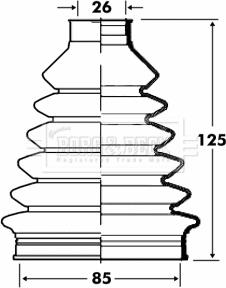 Borg & Beck BCB2843 - Пыльник, приводной вал autospares.lv